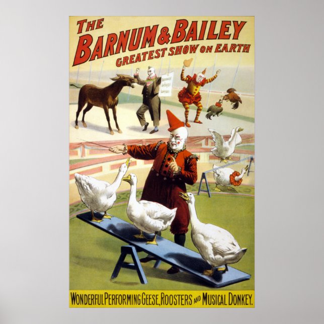 Barnum & Bailey - Wonderful Performing Geese Poster (Front)