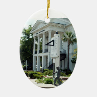 Barnwell Courthouse and Sundial Ceramic Ornament