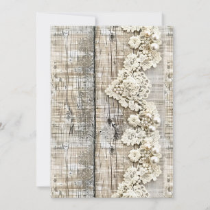 Barnwood and Lace Blank Save The Date