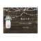 Barnwood baby's breath mason jars wedding RSVP