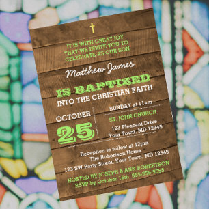 Barnwood Green Baptism Invitation