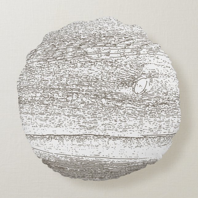 Barnwood Home Decor Round Cushion (Back)