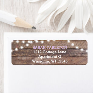 Barnwood Lights Lilac Return Address Label