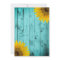 Barnwood Rustic Sunflowers Teal Housewarming Party