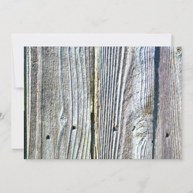 Barnwood wood grain tree bark rustic distressed  holiday card (Front)