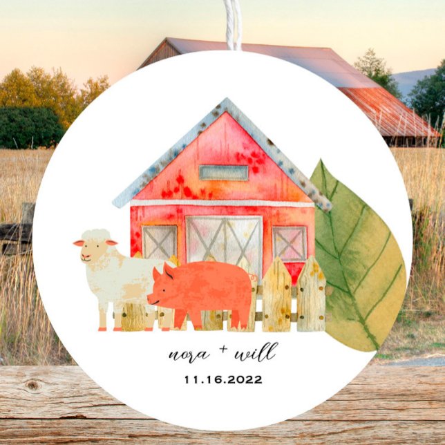 Barnyard Animals -Barn- Baby Shower Favour Sticker (Creator Uploaded)