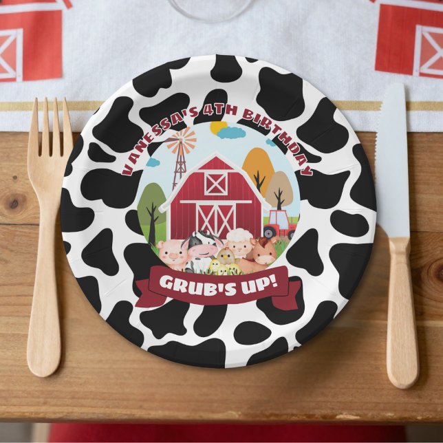 Barnyard Bash Birthday Paper Plate (Creator Uploaded)