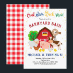 Barnyard Bash, Farm Animals, Petting Zoo, Birthday Invitation<br><div class="desc">Barnyard Bash,  Farm Animals,  Petting Zoo,  Birthday Invitation</div>