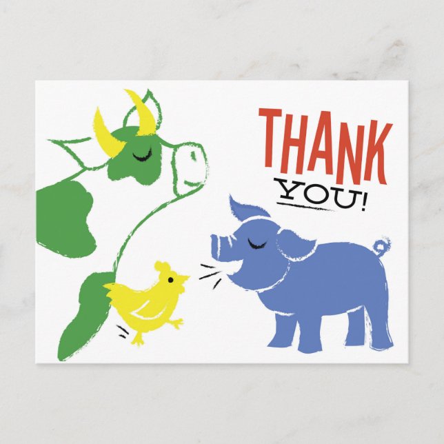 Barnyard Bash Thank You Postcard (Front)