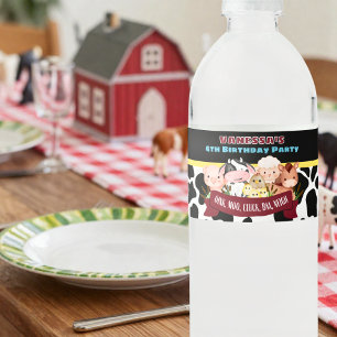 Barnyard Bash  Water Bottle Label