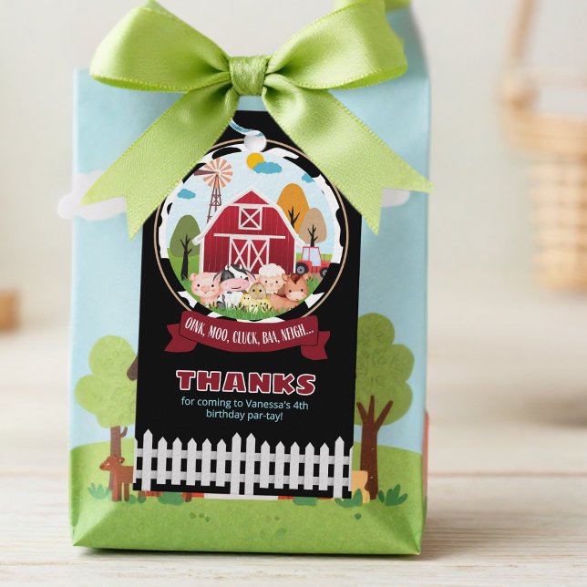 Barnyard Birthday Favor Tags (Creator Uploaded)