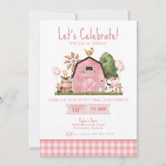 Barnyard Birthday Invitation • Farm Animal Party