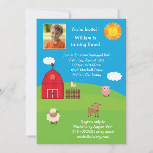 Barnyard Birthday Party Invitation