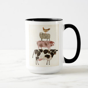 Barnyard Buds - Cow, Pig, Sheep, and Hen Mug