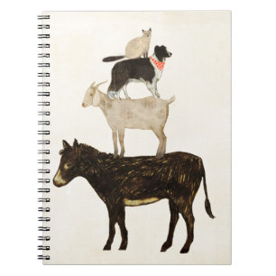 Barnyard Buds - Donkey, Goat, Dog, Cat Notebook