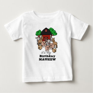 Barnyard Cute It's My Birthday Toddler Baby T-Shirt