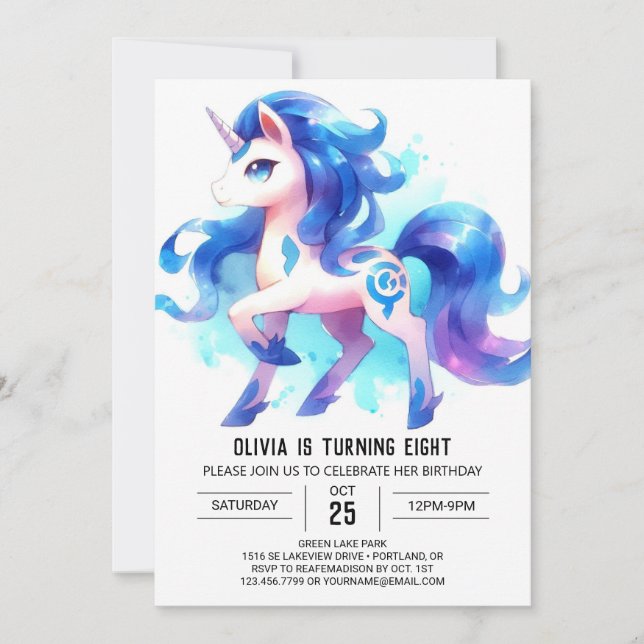 Barnyard Editable Horse Birthday Invitation (Front)