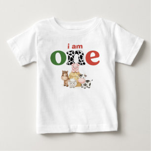 Barnyard Farm 1st Birthday Tshirt Toddler Baby Kid