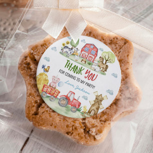 Barnyard Farm Animals Birthday Classic Round Sticker