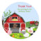Barnyard Farm Animals Birthday Party Sticker