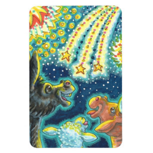 BARNYARD FARM ANIMALS ON FOURTH OF JULY Funny Cute Magnet