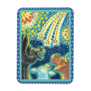 BARNYARD FARM ANIMALS ON FOURTH OF JULY Funny Cute Magnet