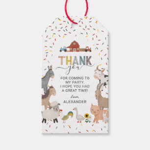 Barnyard Farm Birthday Party Gift Tags