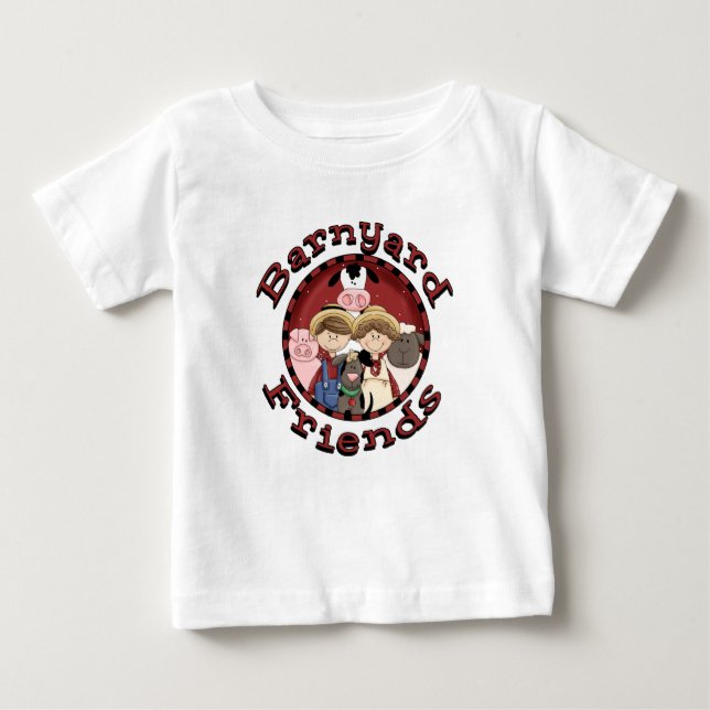 Barnyard Friends Farm Baby T-shirts (Front)