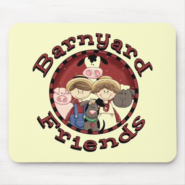 Barnyard Friends Tshirts and Gifts Mouse Pad (Front)