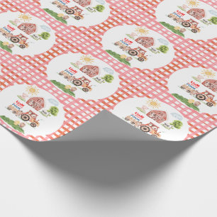 Barnyard Fun Any Age Birthday Wrapping Paper