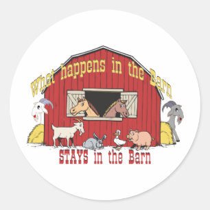 Barnyard Goat Classic Round Sticker