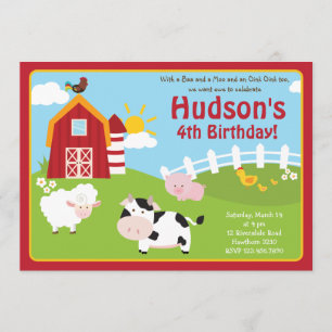 Barnyard Invitation / Farm Animal Invitation