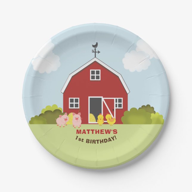 Barnyard Paper Plate (Front)