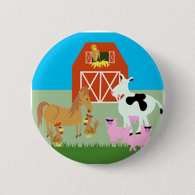 Barnyard Party 6 Cm Round Badge (Front)