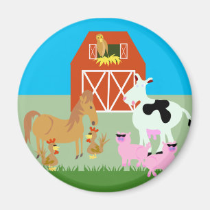 Barnyard Party Magnet