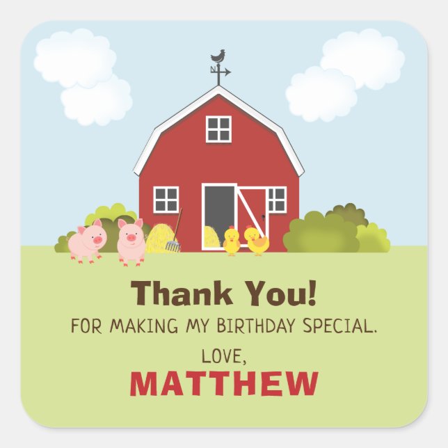 Barnyard Square Sticker (Front)