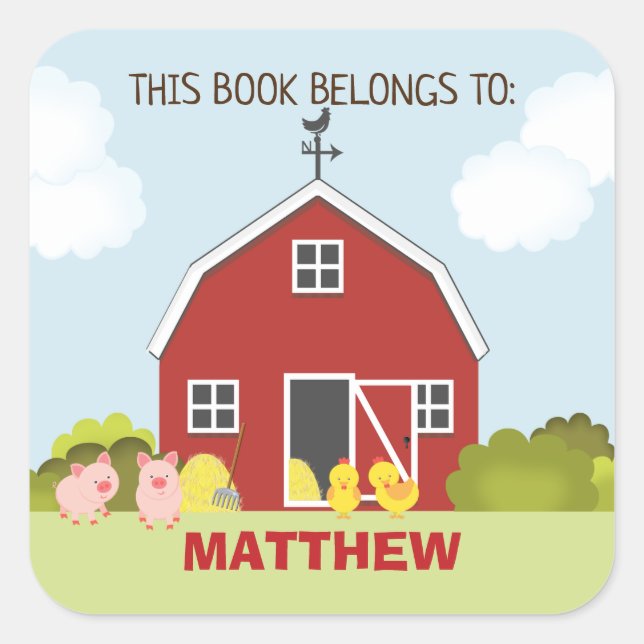 Barnyard Square Sticker (Front)