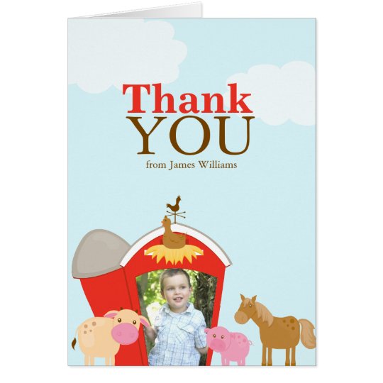 Barnyard Thank You Card
