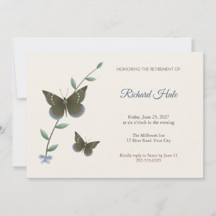 Baron Butterfly Retirement Party Invitation