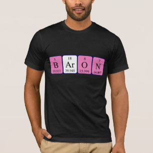 Baron periodic table name shirt