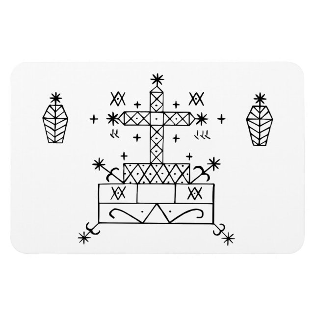 Baron Samedi: Voodoo Loa Veve Magnet (Horizontal)