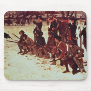 Baron von Steuben drilling American recruits Mouse Pad