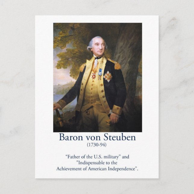 Baron von Steuben - US Military Postcard (Front)