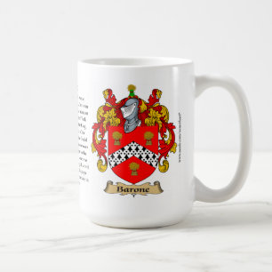 Barone, the Origin, the Meaning and the Crest Coffee Mug