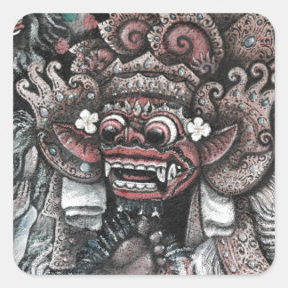 Barong and Rangda Bali Square Sticker