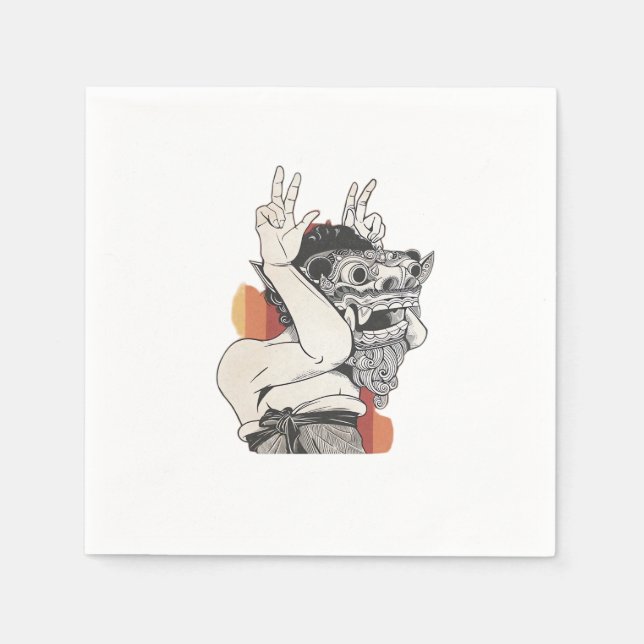 Barong Peekaboo Napkin (Front)