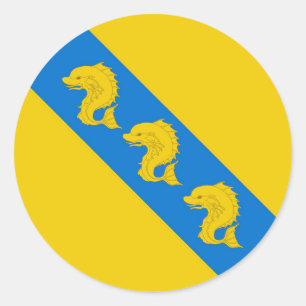 Barony of Kraé Glas Populace Badge Classic Round Sticker