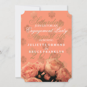 Baroque And Peonies - Invitation Card