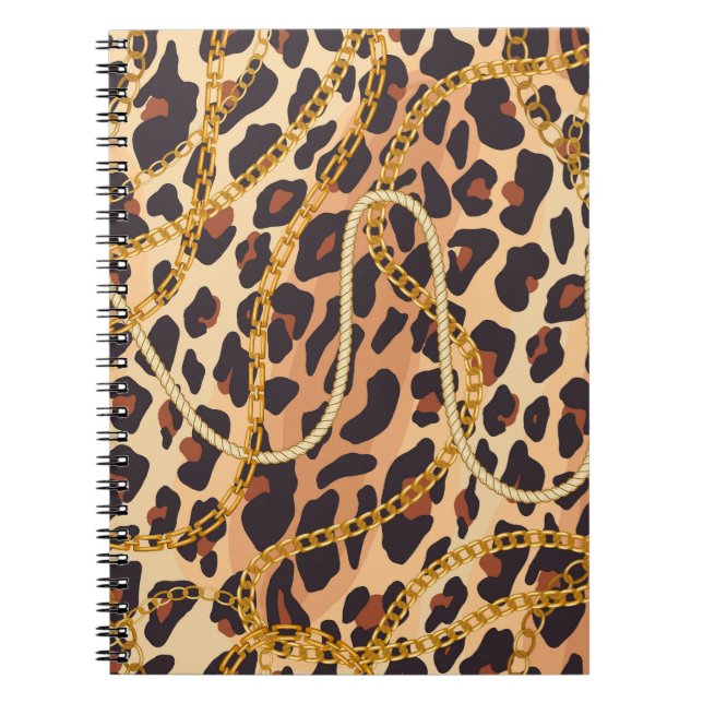 Baroque Animal Print, Chain Design Notebook (Front)