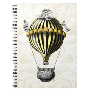 Baroque Balloon Black Yellow Notebook